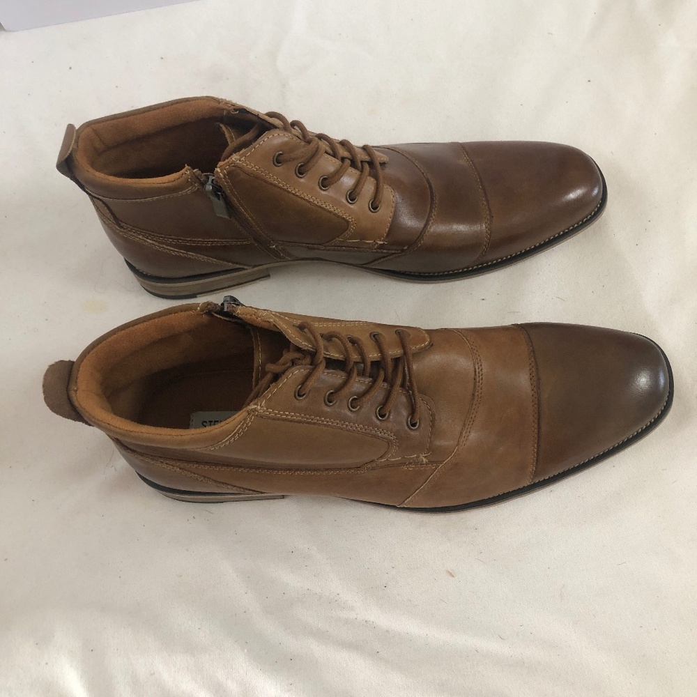Steve Madden Tan Cap Toe Boots - 76 Sold